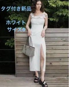 未使用 スナイデル　snidel　フリルスリーブワンピース　Iラインワンピース