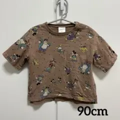 futa futa バースデイ　レトロミッキー　Tシャツ　ブラウン　90cm