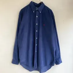 Ralph Lauren コーデュロイシャツ ボタンダウン リサイズ 古着