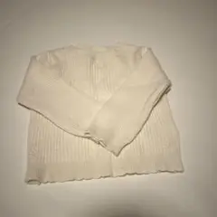 petit main アイボリー ニット セーター 花柄 80サイズ