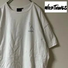WILD THINGS/バックプリント半袖Tシャツ/L/ホワイト