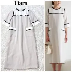 TIARA✨ティアラ　カラーブロックワンピース　ロング　 近年モデル　Mサイズ