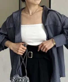 Thevon 【未開封】 カップ付きショートキャミ ホワイト