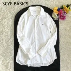 サイベーシックス　オックスフォードシャツ　ボタンダウン　刺繍ロゴ　メンズ　白