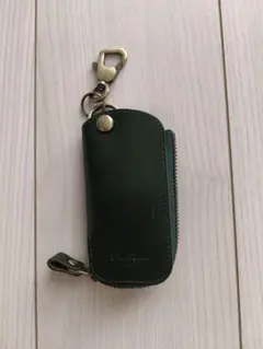 ダークグリーン レザー キーケース　お値段交渉承ります