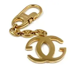 【極美品】 グッチ キーホルダー GG インターロッキング ロゴ金具 ゴールド