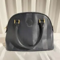 FENDI フェンディ ペカン柄 ハンドバッグ ドーム型 レディース ブラック