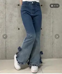 GLAMOROUS JANE リボン付きフレアパンツ 元値¥5500