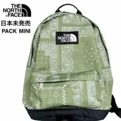 【新品即納】ザノースフェイス★バックパック/ミニリュック 緑バンダナ柄ペイズリー