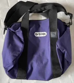 OUTDOOR 紫 ドラムバッグ　ショルダー付　部活や修学旅行に！　USED
