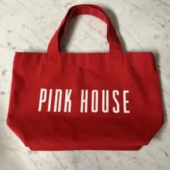 ピンクハウスロゴトートバッグ赤