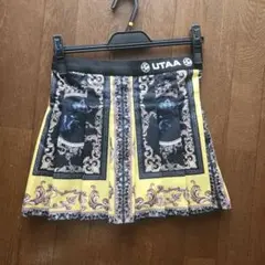 UTAA プリーツスカート イエロー/ブラック