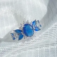【匿名配送】ジュエルリング ブルー ジュエリー エレガント