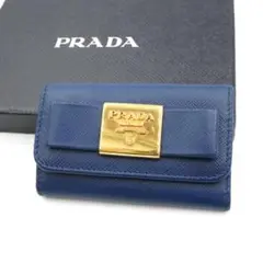 ✨極美品✨ PRADA キーケース 6連 リボン サフィアーノレザー アイコン