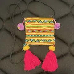 モン族　ポーチ　小銭入れ　ミニショルダーバッグ　刺繍　チェンマイ　ポシェット