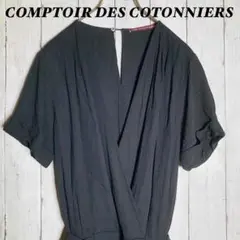 【COMPTOIR DES COTONNIERS】オールインワン(M)半袖 黒