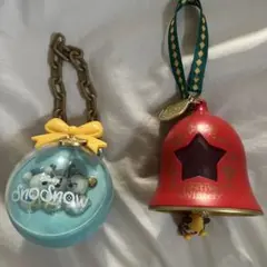 ディズニー スノースノー＆ベル型キーホルダーセット