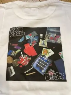 L ホワイト　BLACK BRAIN 新品　ブラック　ブレイン Tシャツ　半袖