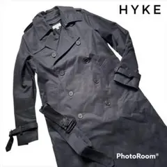 HYKE(ハイク) トレンチコート ライナー付き ブラック サイズ2 古着