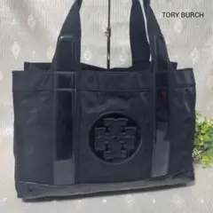 TORY BURCH トリーバーチ ハンドバッグ ナイロン エナメルレザー