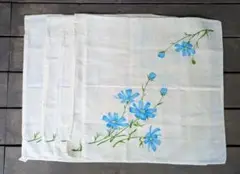 座布団カバー5枚　綿麻混紡　昭和レトロ　【未使用品】