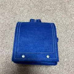 ランドセル型小物入れ　青