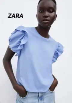 50%off【ZARA】送料無料　タグ付き　 パフスリーブTシャツ