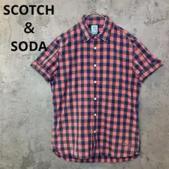 SCOTCH＆SODA スコッチ＆ソーダ　半袖　ボタンダウン（BD）シャツ　S
