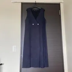 ZARA ネイビーシンプルワンピース　ＸＬ
