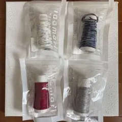 刺繍糸4色と刺し子針セット