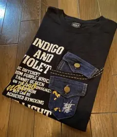 レアデニムジーンズジーパンTシャツindigo and VIORET ZEKY