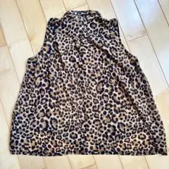 H&M ヒョウ柄 ノースリーブブラウス