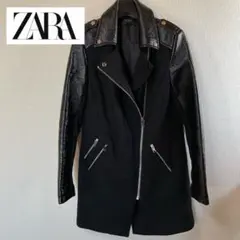 ZARA ザラベーシック レーザーコート アウター ブラック