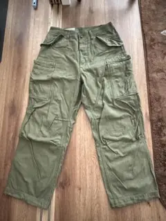 美品！SASSAFRAS カーゴパンツ M オリーブ