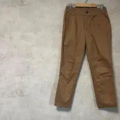 アースミュージックアンドエコロジー　綿100%　七分丈パンツ　ストレート　茶色