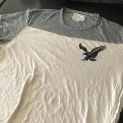 アメリカンイーグル Tシャツ グレー/ホワイトsizeXXL 古着
