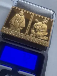 希少　松本徽章工業　金属工芸品 プレート型 7.21g 純金張 貴重 日本の老舗