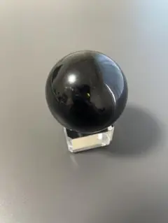 スターモリオン【星彩黒水晶】丸玉　虹入り