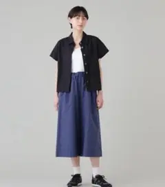 【美品】マーガレットハウエル コットン キュロットパンツ ブルー サイズ2