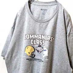 チャンピオン コマンダーズクラシック ロゴ Tシャツ グレー灰色 XL 古着