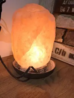 ヒマラヤ岩塩ランプ オレンジ色