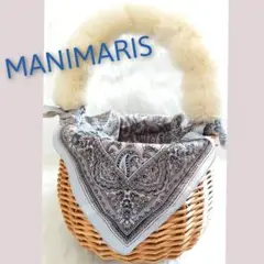 ❦マニマリス❦MANIMARIS❦かごバッグ❦ミンクファー シルク❦
