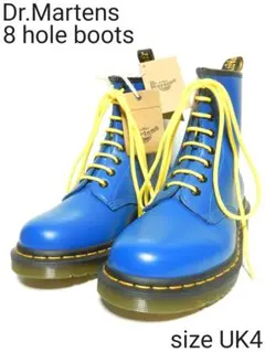 外出未使用!極上美品!【定価¥26400】ドクターマーチンUK4ブルー8ホール