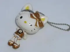 A★展示美品★2006年ハローキティ　ぷらロリ　ネコverキーチェーン付き