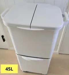 便利なキャスター付き　縦型2段式ごみ箱