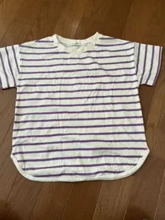 リセマイン　Ｔシャツ 120 ボーダー　パープル