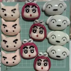 クレヨンしんちゃんデコパーツ12個セット