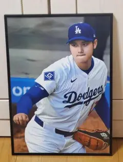 ドジャース大谷翔平 2025年MLB投手復活！A3サイズポスターフレーム付き①