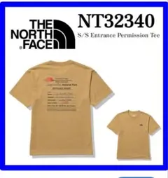 THE NORTH FACE S／SエントランスパーミッションTシャツ　ベージュ