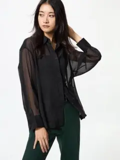 UNIQLO ユニクロ　シアーシャツ　L